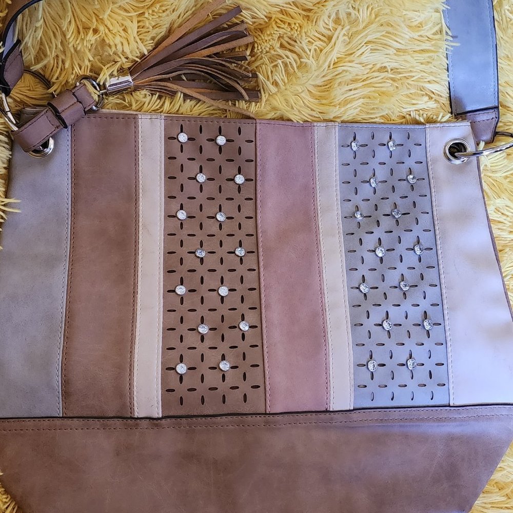 Pastel Handbag with Bling